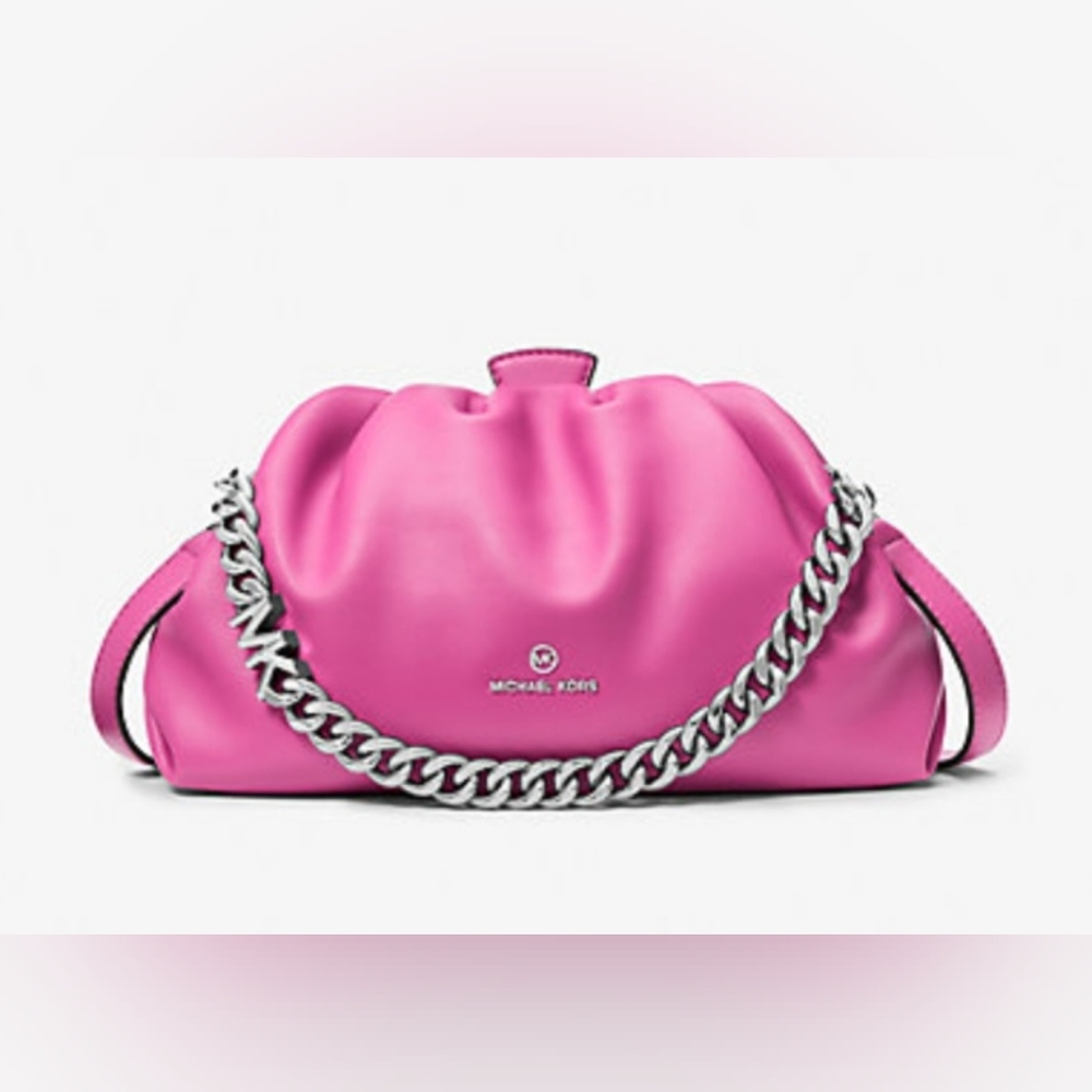 Nola Small Faux Leather Pink Michael Kors Pink Clutch Bag Handbag
